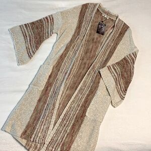 Easel crochet lightweight flair sleeve cardigan shawl size small/ medium